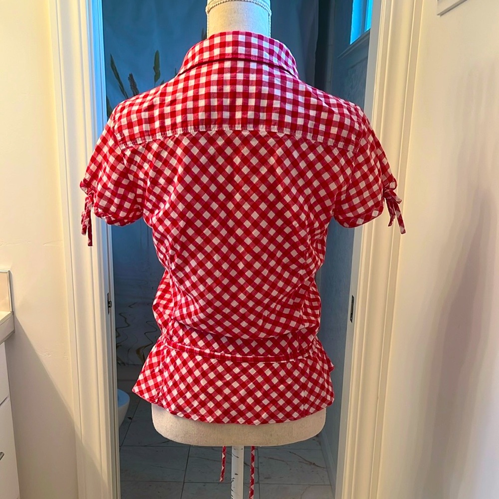 ESPRIT Vintage Gingham Peplum Top - Picture 2 of 14